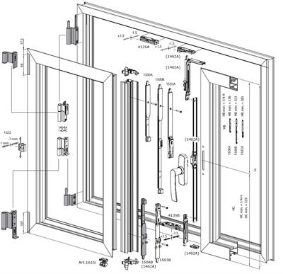 Kit A/R 1A. C.E. Braccio corto 110 1013