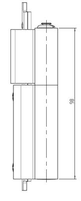 Coppia di cerniere 130 kg ral9005