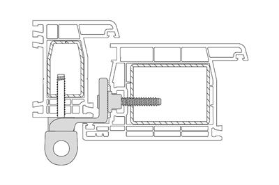 Cerniera KT-R cava 16/3 mm ral1013 avorio