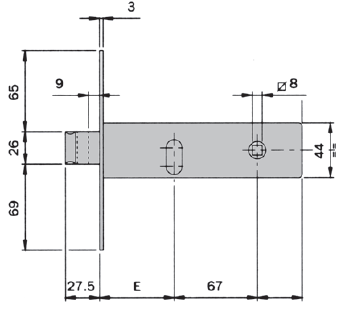 Serratura fascia E80 nichel scroc reg c/cil