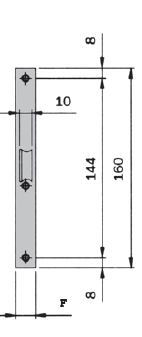 Serratura fascia E80 nichel scroc reg c/cil