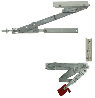 Kit cerniera CE per anta ribalta dx 180 kg braccio 700-1700
